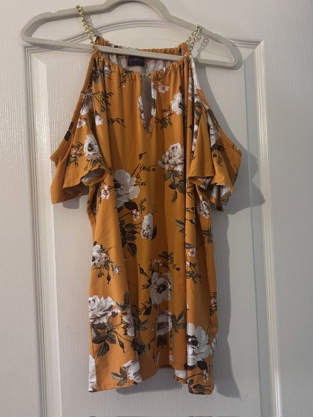 Women's First Love Cold Shoulder Shirt SZ 2X